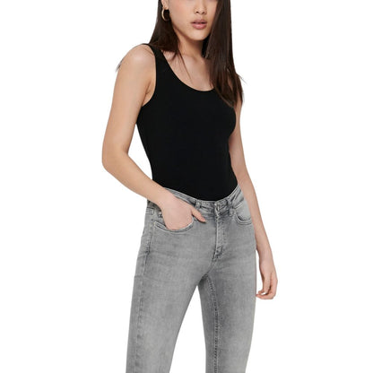 Only LIVE LOVE TANK TOP NOOS 15095808 - Black Cotton Tank Top