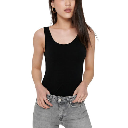 Only LIVE LOVE TANK TOP NOOS 15095808 - Black Cotton Tank Top