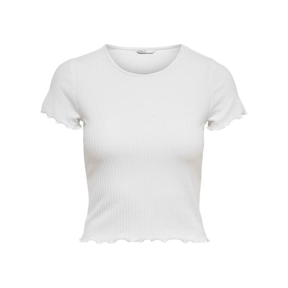 Only ONLEMMA S/S SHORT TOP NOOS JRS 15201206 White Polyester T-Shirt