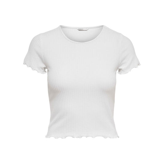 Only ONLEMMA S/S SHORT TOP NOOS JRS 15201206 White Polyester T-Shirt