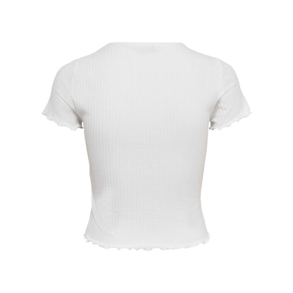 Only ONLEMMA S/S SHORT TOP NOOS JRS 15201206 White Polyester T-Shirt