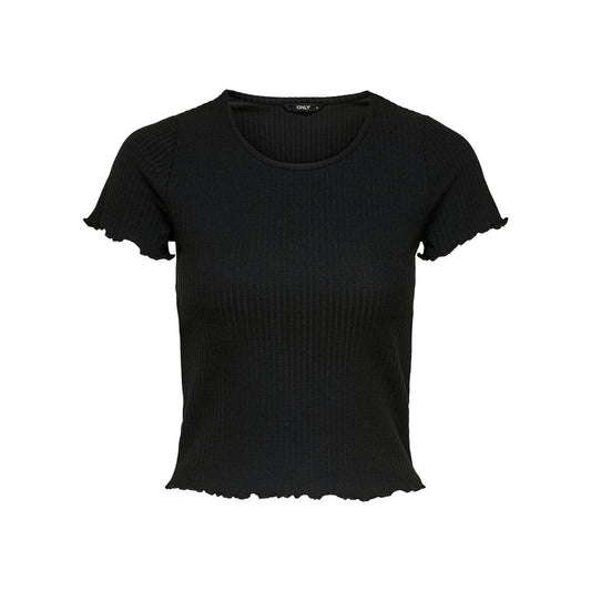 Only ONLEMMA S/S SHORT TOP NOOS JRS 15201206 Black Polyester T-Shirt