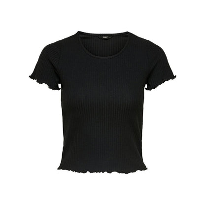 Only ONLEMMA S/S SHORT TOP NOOS JRS 15201206 Black Polyester T-Shirt