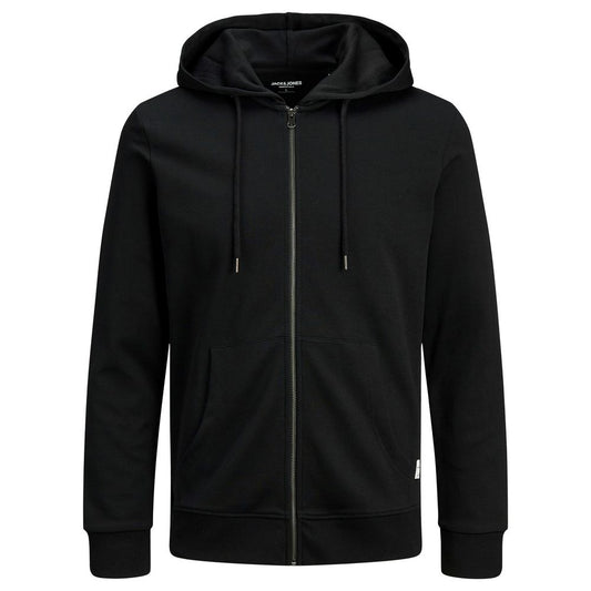 Jack & Jones Black Cotton Hoody - Essential Menswear