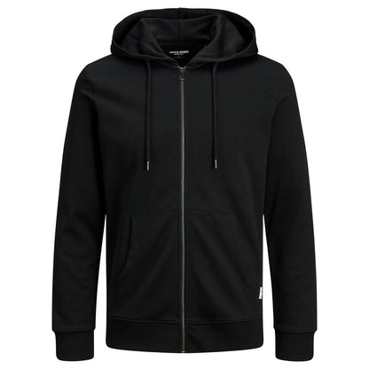 Jack & Jones Black Cotton Hoody - Essential Menswear