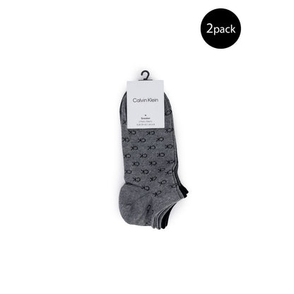 Calvin Klein Gray Elastane Short Socks for Men