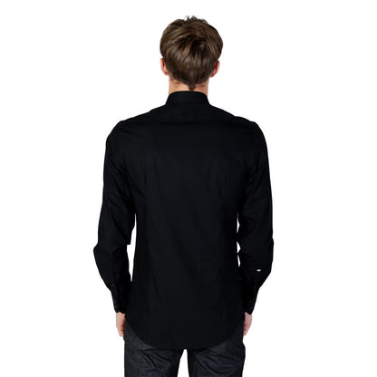 Antony Morato Black Cotton Shirt - NAPOLI MMSL00628-FA400078