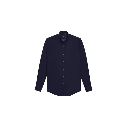 Antony Morato Blue Cotton Shirt - NAPOLI MMSL00628-FA400078