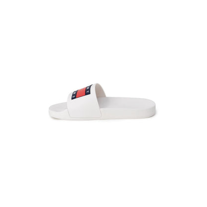 Tommy Hilfiger Jeans White Polyethylene Pool Sliders