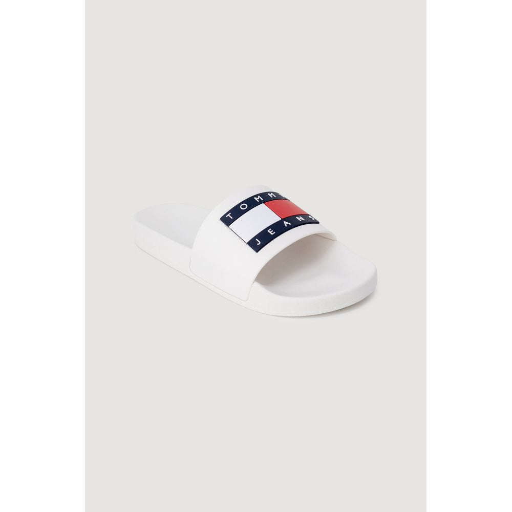Tommy Hilfiger Jeans White Polyethylene Pool Sliders