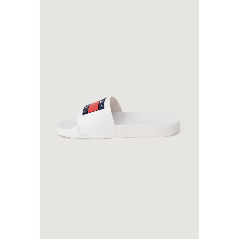 Tommy Hilfiger Jeans White Polyethylene Pool Sliders