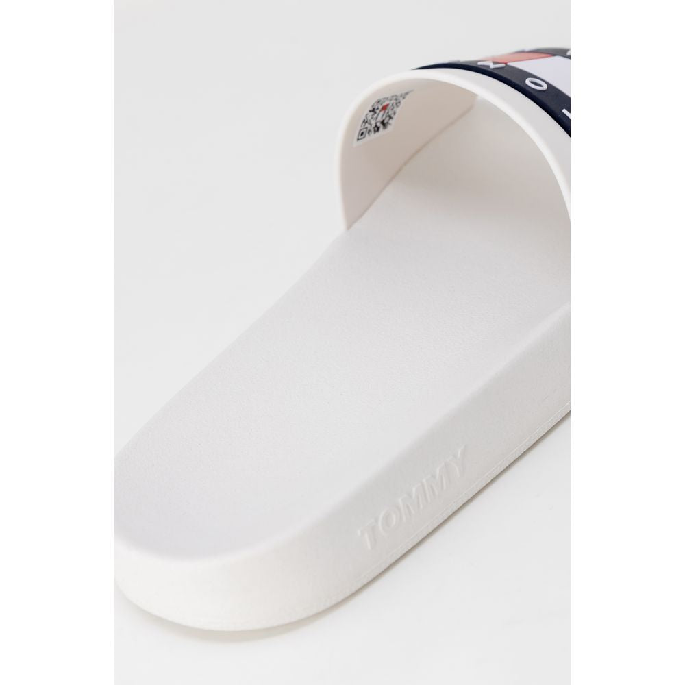 Tommy Hilfiger Jeans White Polyethylene Pool Sliders