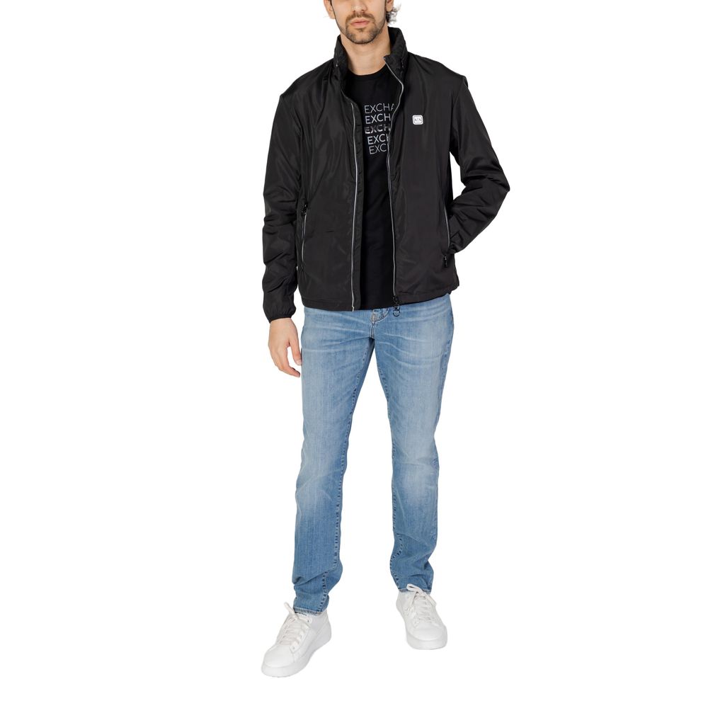 Armani Exchange Men's Black Polyester Jacket