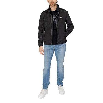 Armani Exchange Men's Black Polyester Jacket
