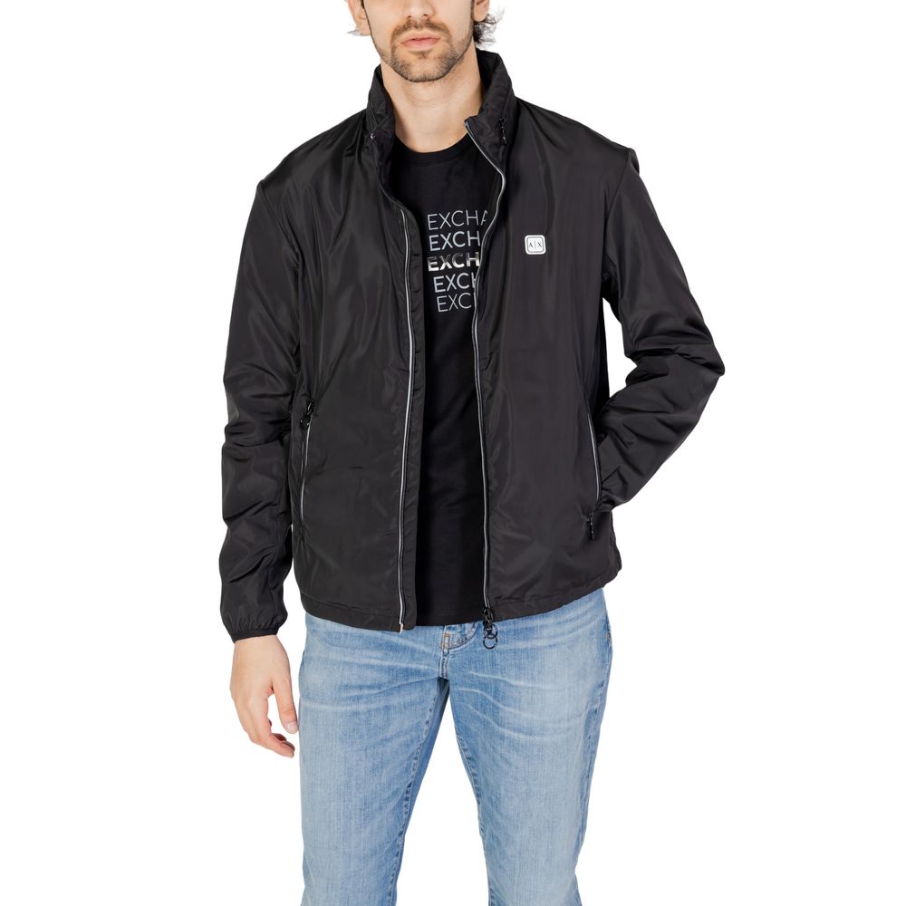 Armani Exchange Men's Black Polyester Jacket