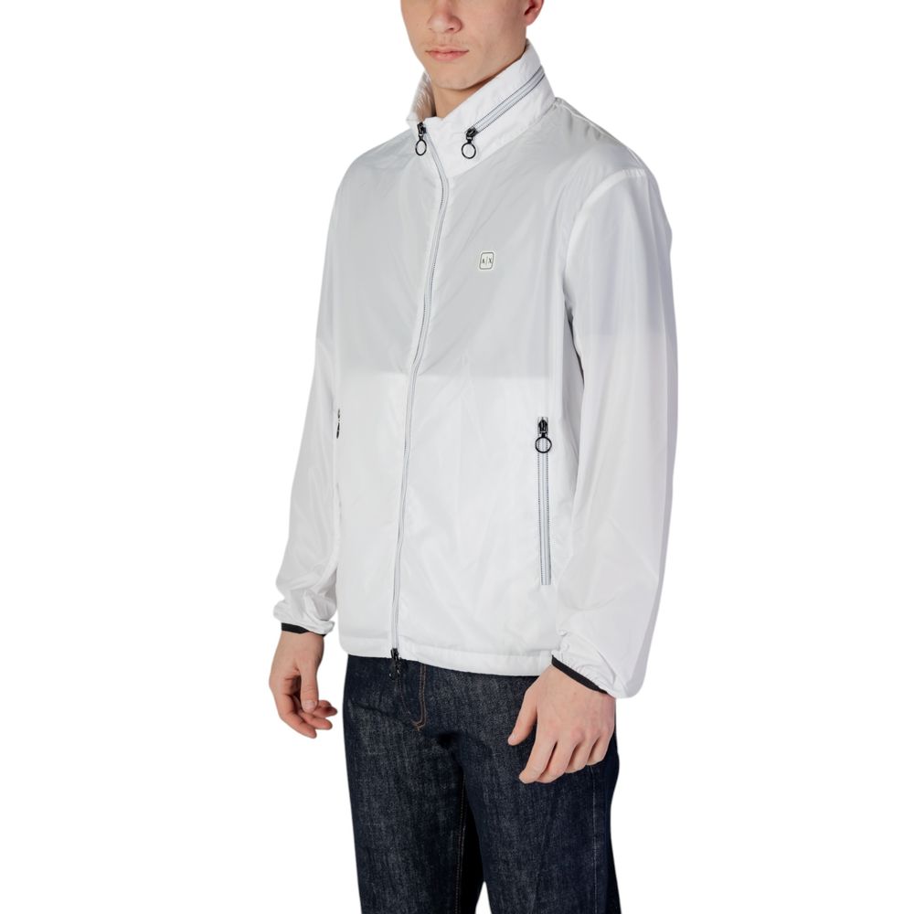 Armani Exchange White Polyester Jacket for Men
