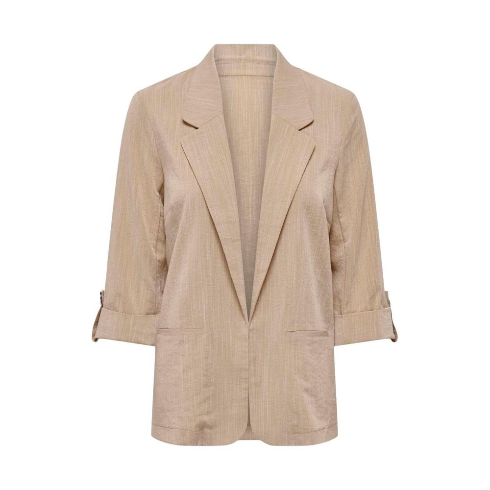 Beige Viscose Blazer for Women