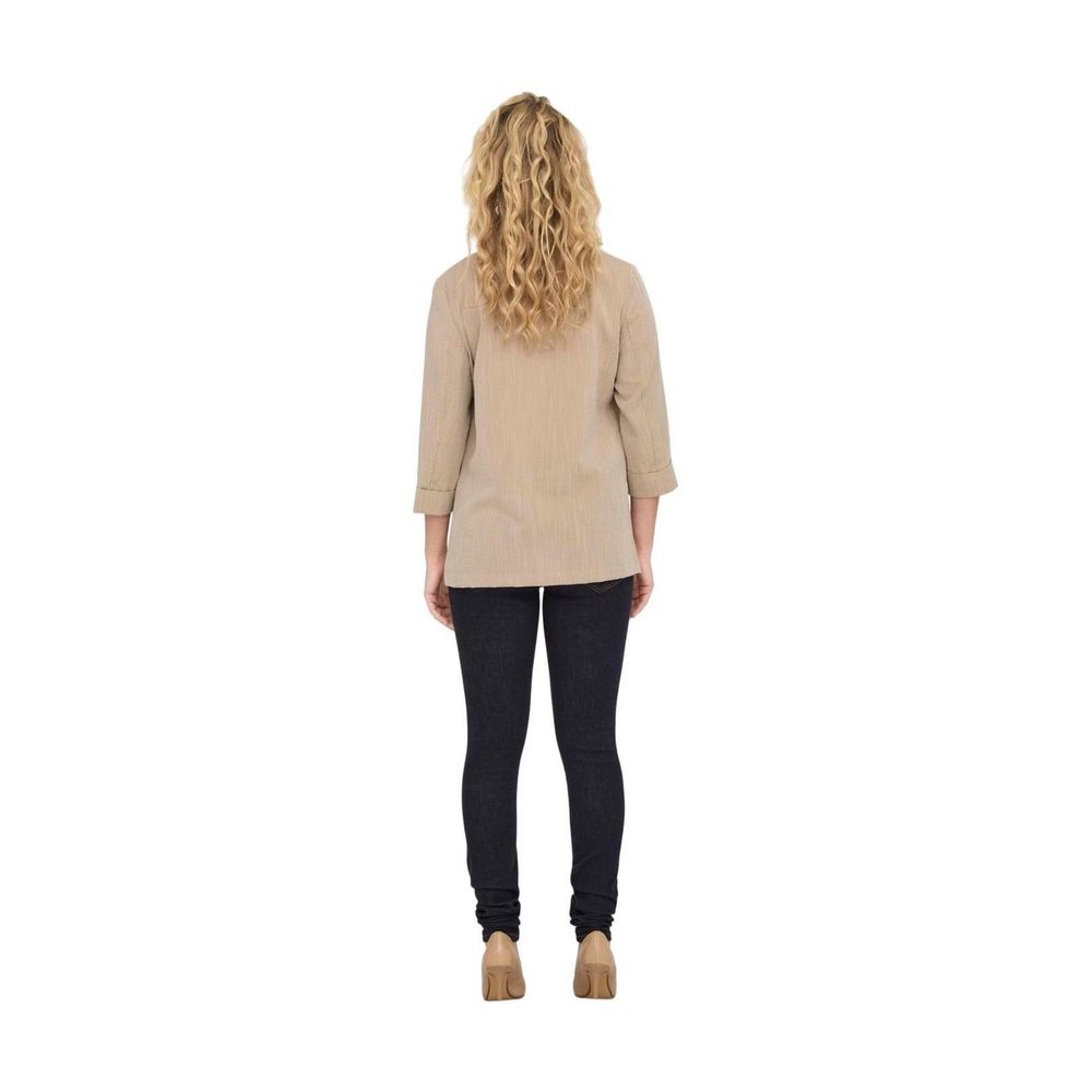 Beige Viscose Blazer for Women