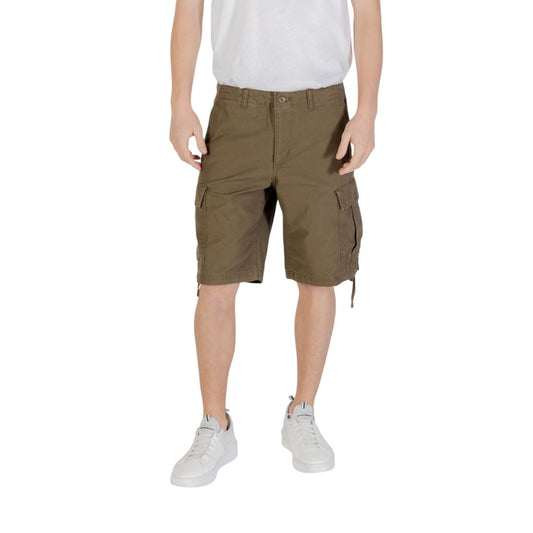 Jack & Jones Green Cotton Bermuda Shorts