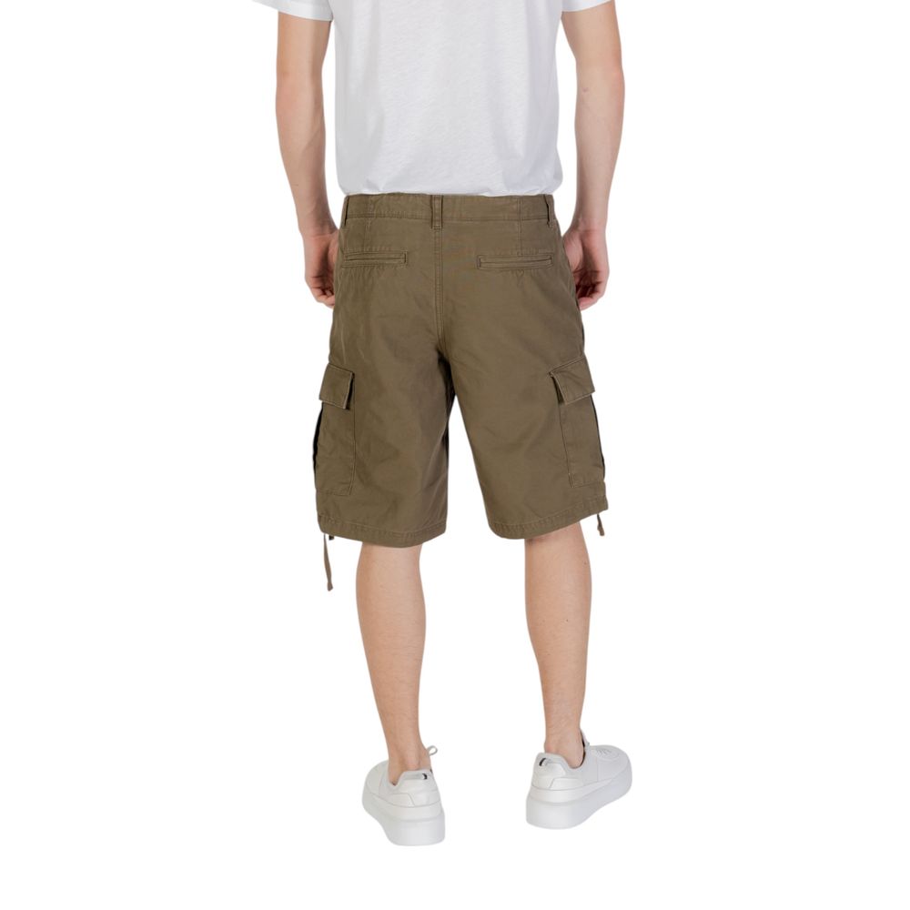 Jack & Jones Green Cotton Bermuda Shorts