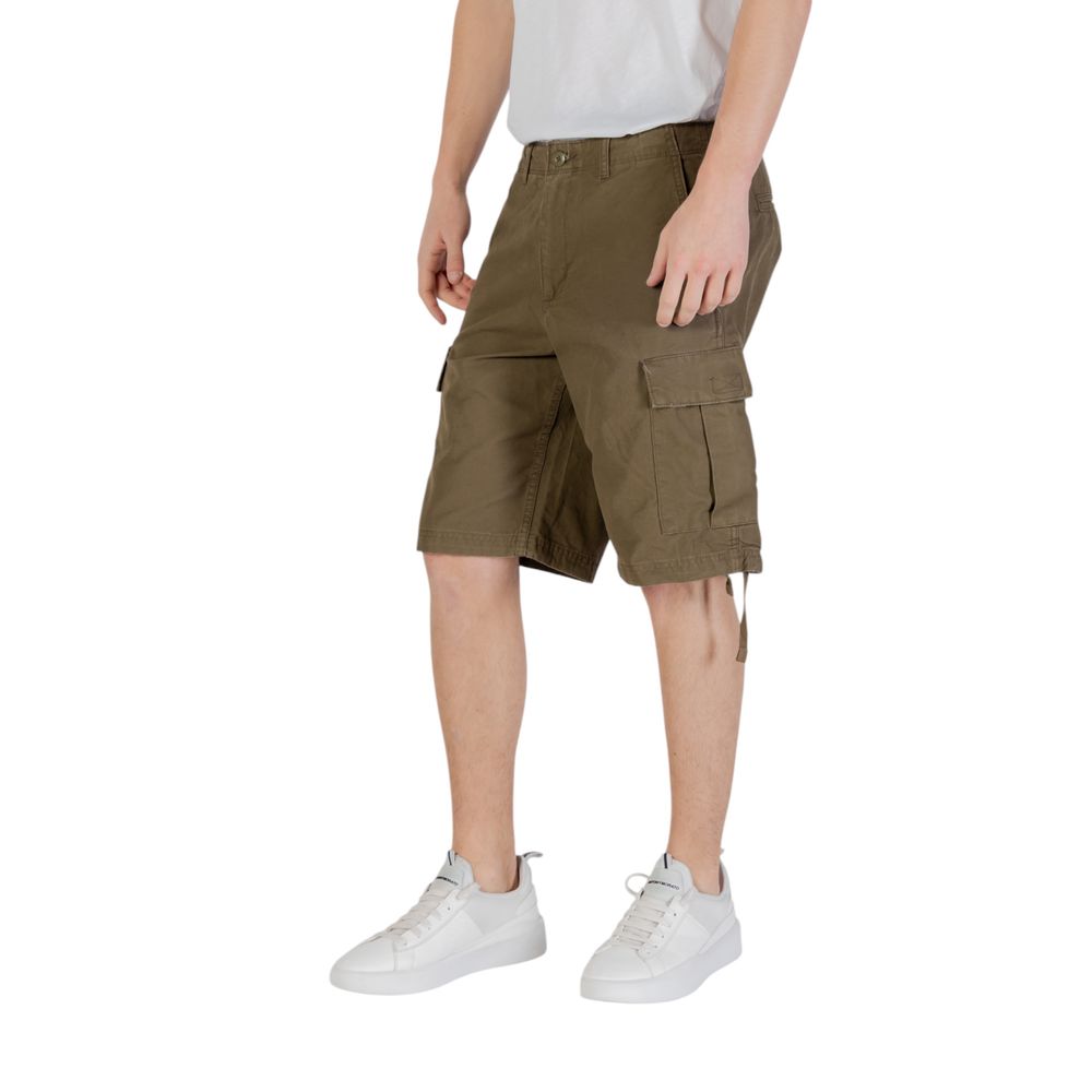 Jack & Jones Green Cotton Bermuda Shorts