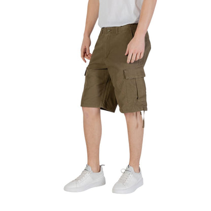 Jack & Jones Green Cotton Bermuda Shorts