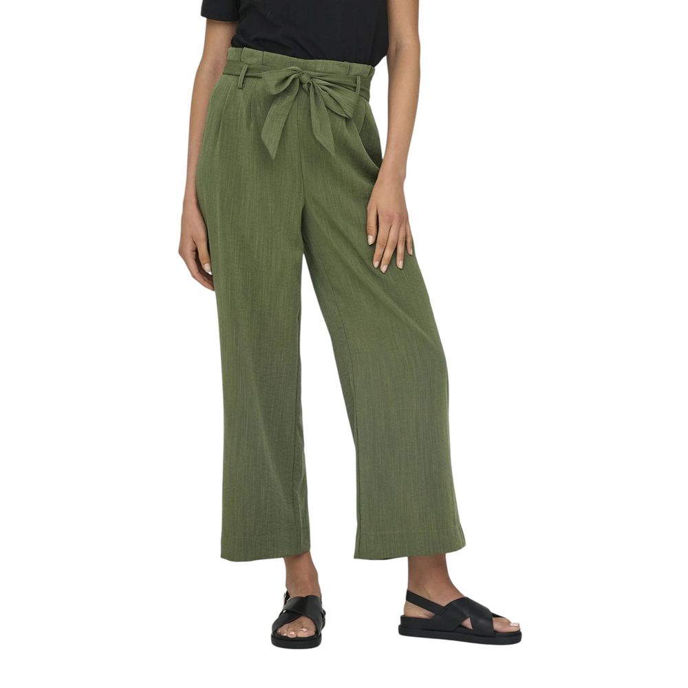Only Green Viscose Pant – Women's Palazzo Trousers