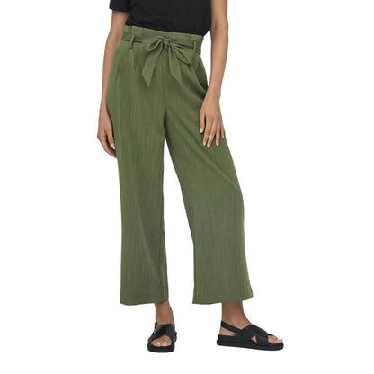 Only Green Viscose Pant – Women's Palazzo Trousers