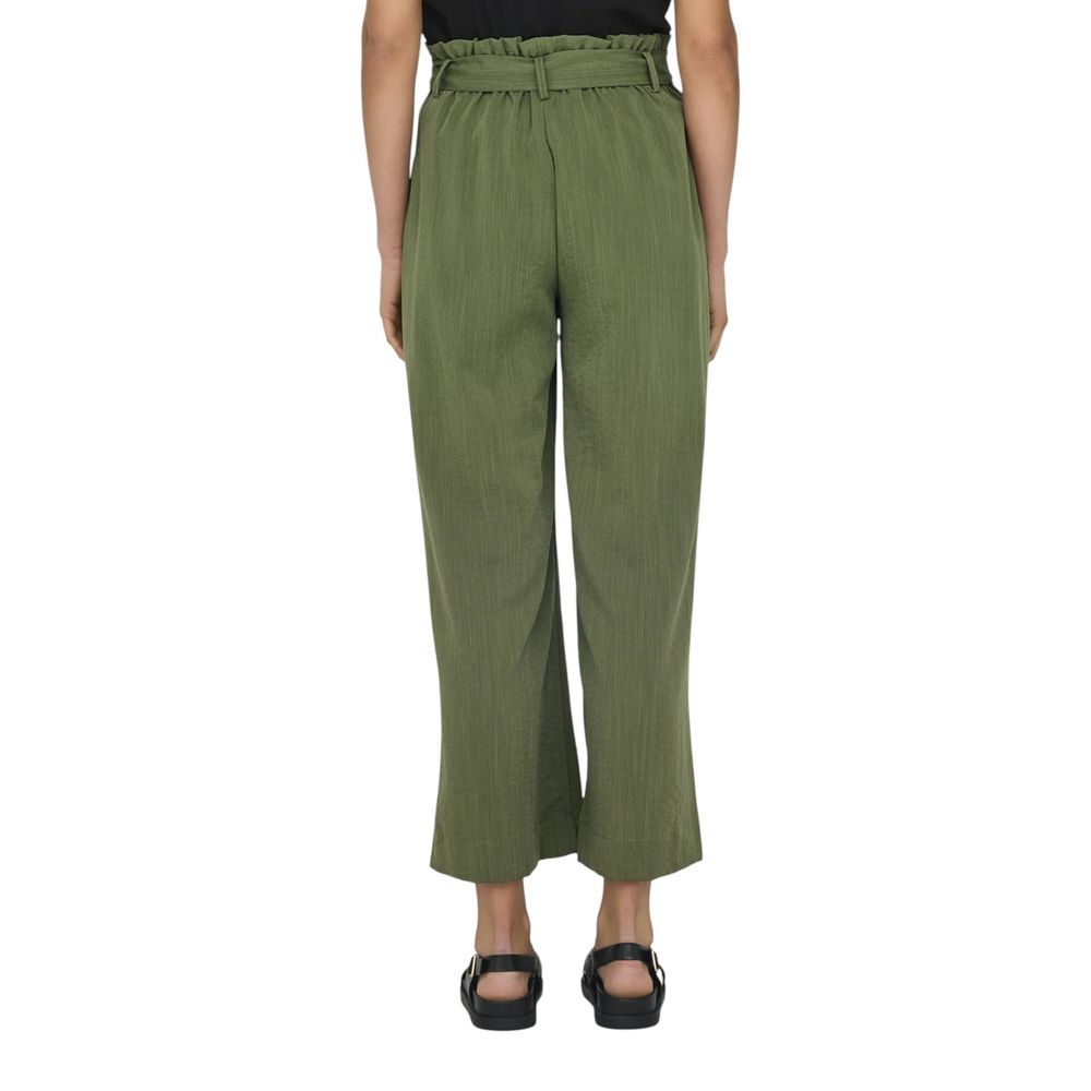 Only Green Viscose Pant – Women's Palazzo Trousers
