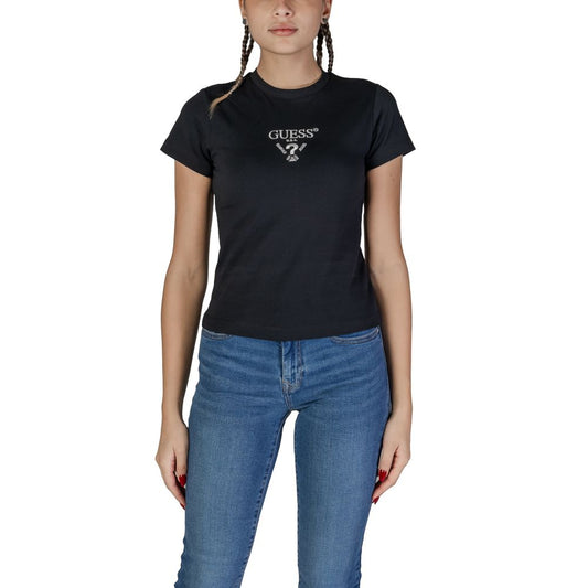 Guess Active Black Cotton T-Shirt - COLETTE SS TEE