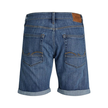 Jack & Jones Blue Cotton Bermuda Shorts