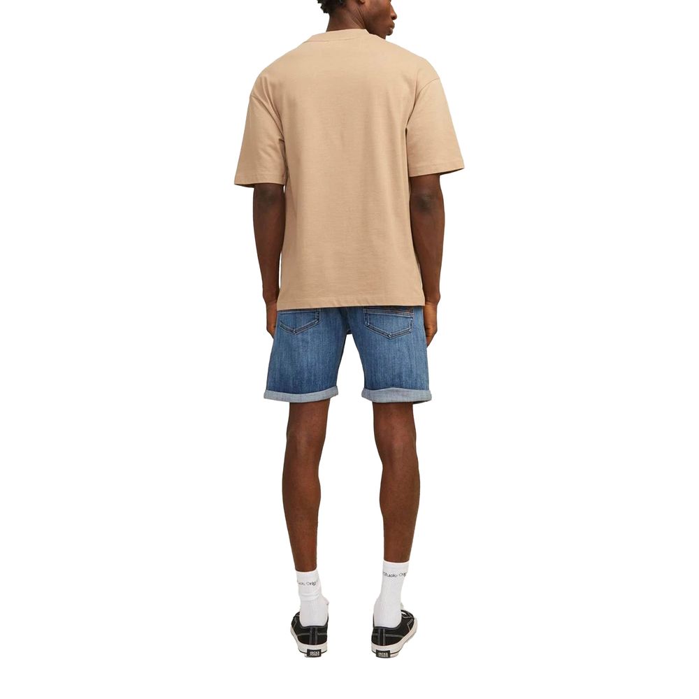 Jack & Jones Blue Cotton Bermuda Shorts
