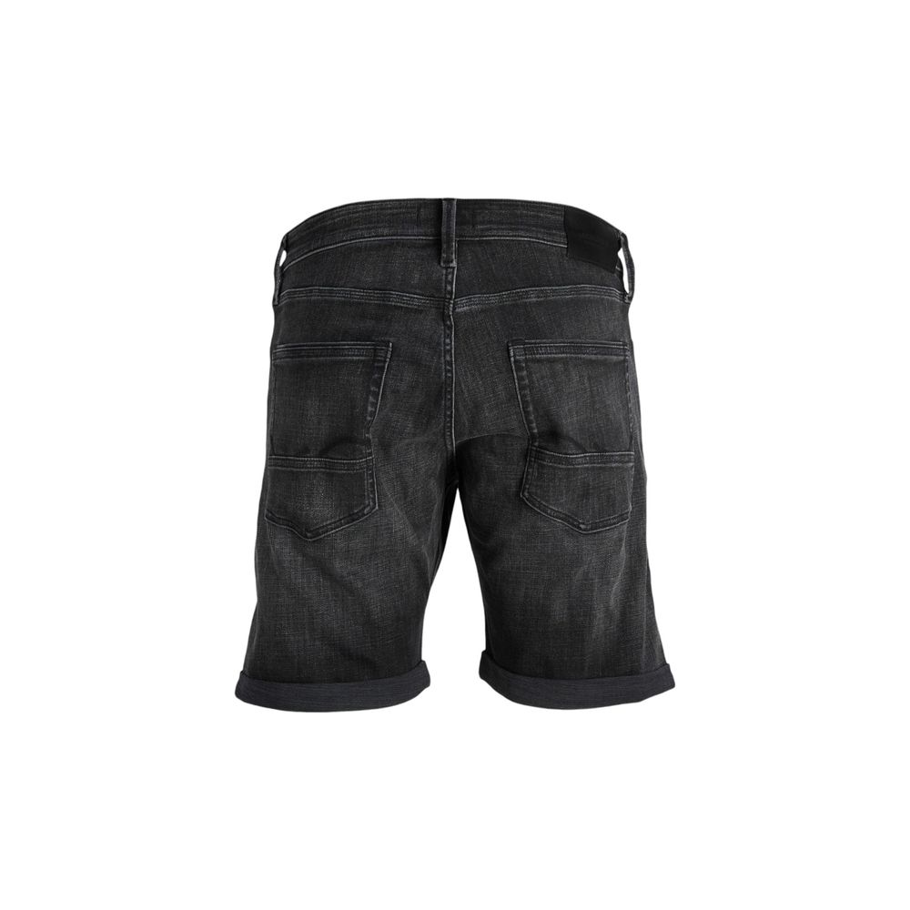 Jack & Jones Black Cotton Bermuda Shorts