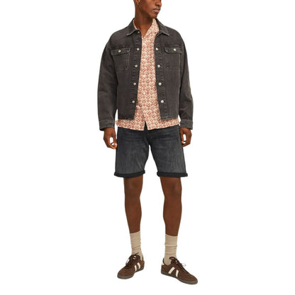 Jack & Jones Black Cotton Bermuda Shorts
