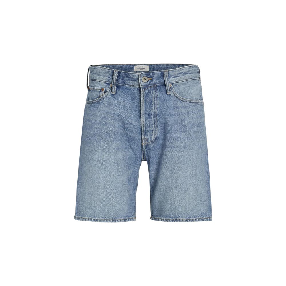 Jack & Jones Blue Cotton Bermuda Shorts