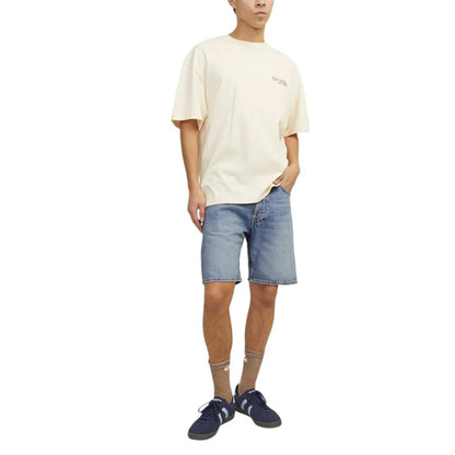 Jack & Jones Blue Cotton Bermuda Shorts