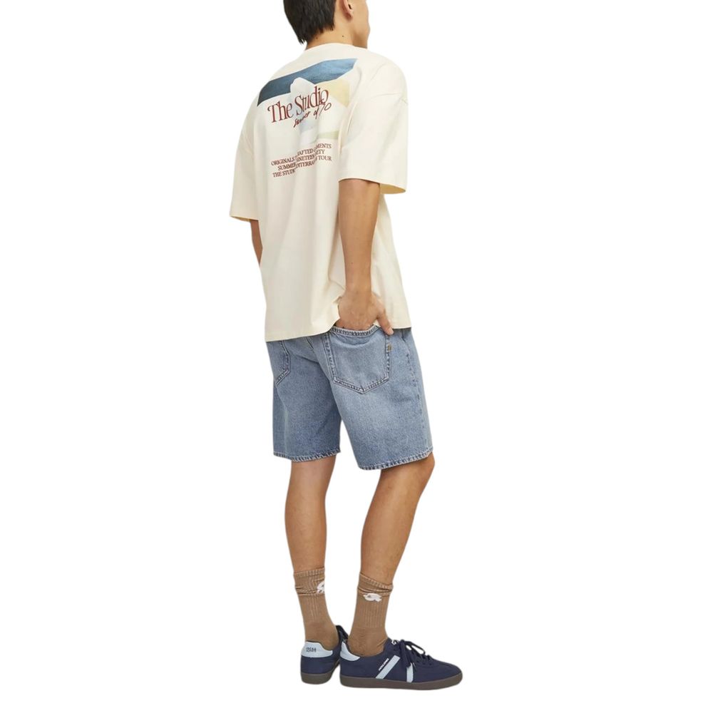 Jack & Jones Blue Cotton Bermuda Shorts