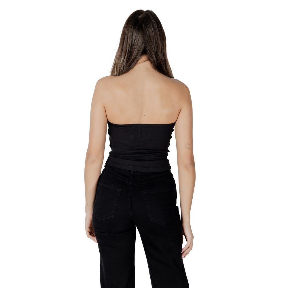 Calvin Klein Jeans Black Ribbed Recycled Cotton Tube Top