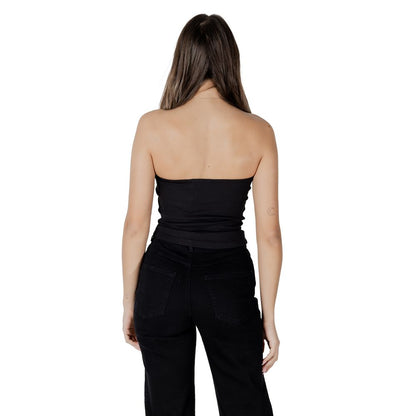Calvin Klein Jeans Black Ribbed Recycled Cotton Tube Top