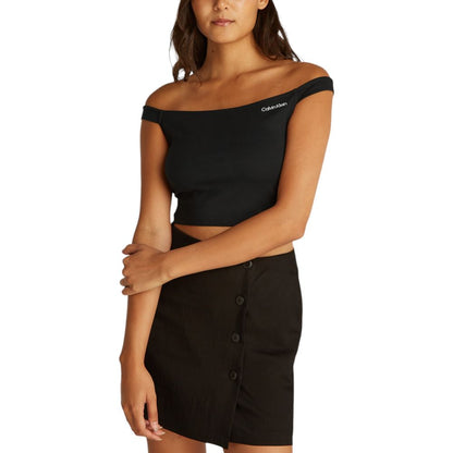 Calvin Klein Jeans Black Bardot Top
