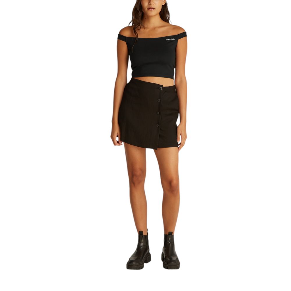 Calvin Klein Jeans Black Bardot Top