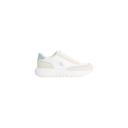 Calvin Klein Jeans Cream Leather Sneaker for Women