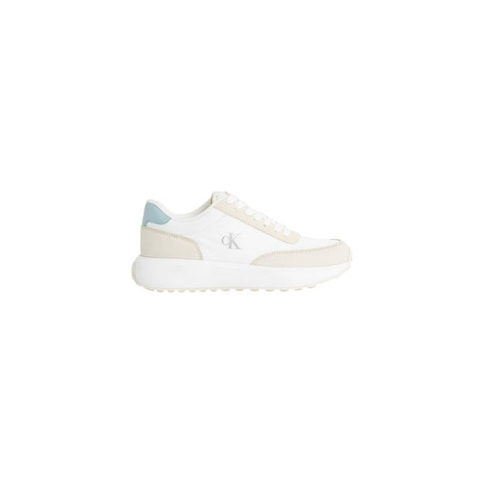 Calvin Klein Jeans Cream Leather Sneaker for Women
