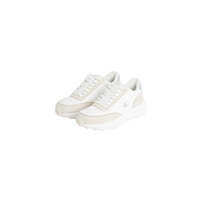 Calvin Klein Jeans Cream Leather Sneaker for Women
