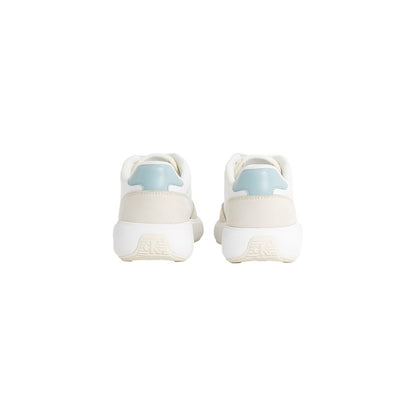 Calvin Klein Jeans Cream Leather Sneaker for Women