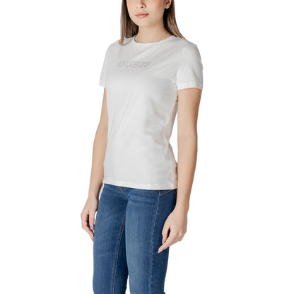 Guess Active White Cotton T-Shirt for Women
