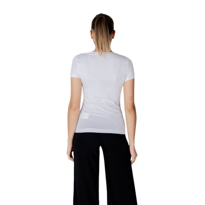 Guess White Cotton T-Shirt for Women