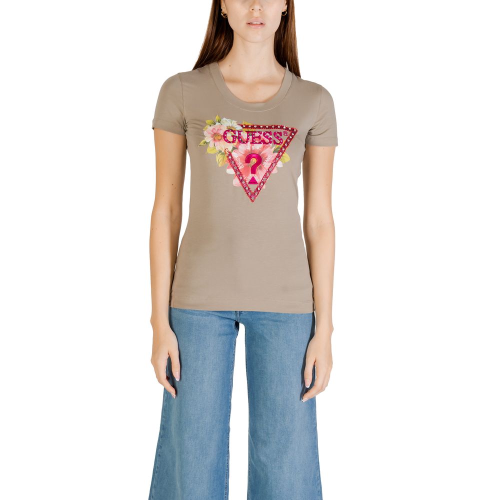 Guess Green Cotton T-Shirt for Women