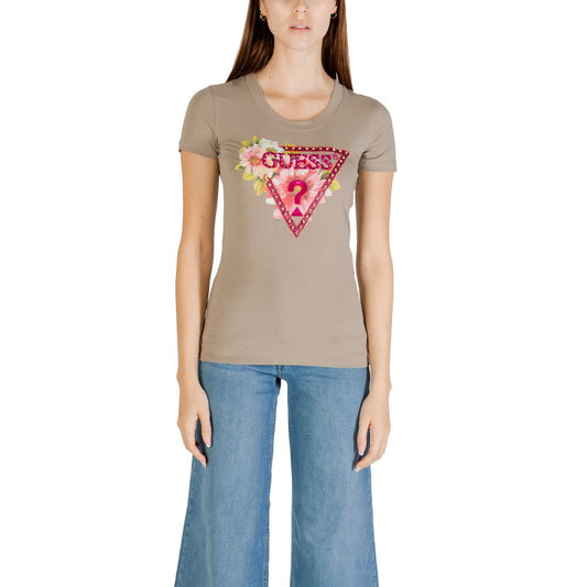Guess Green Cotton T-Shirt for Women