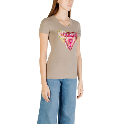 Guess Green Cotton T-Shirt for Women